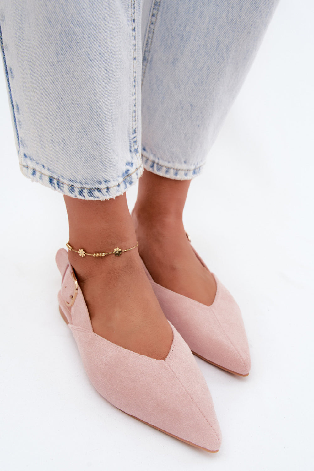 Step In Style Tanelia Pink Faux Suede Flat Ballet Flats - view 3