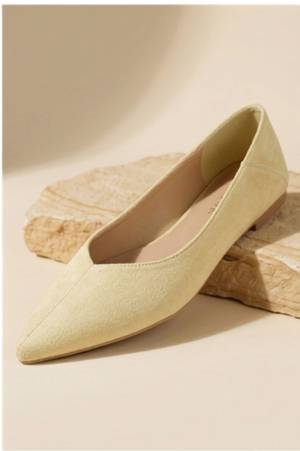 Step In Style Corabella Yellow Suede Flat Ballet Flats - view 2