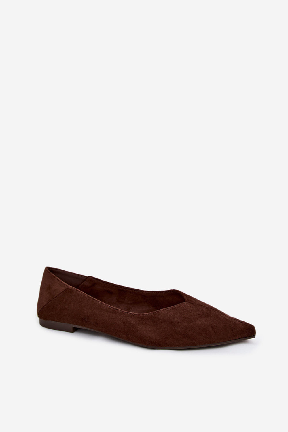 Step In Style Corabella Chocolate Suede Flat Ballet Flats - view 2