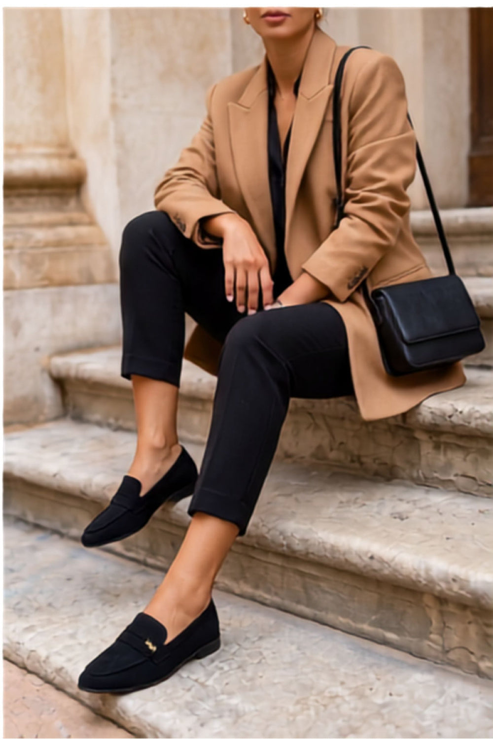 Step In Style Prestelle Black Leather Moccasins - view 2