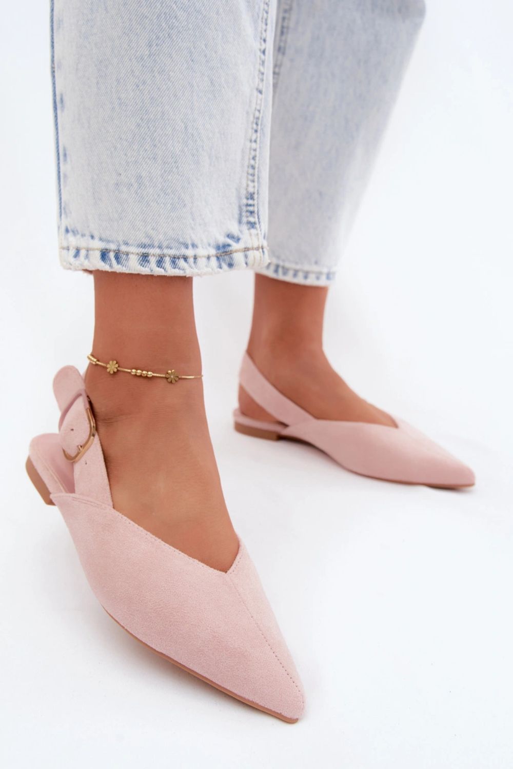 Step In Style Tanelia Pink Faux Suede Flat Ballet Flats - view 4