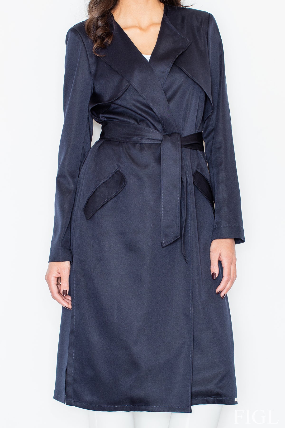 Figl Navy Coat - view 3