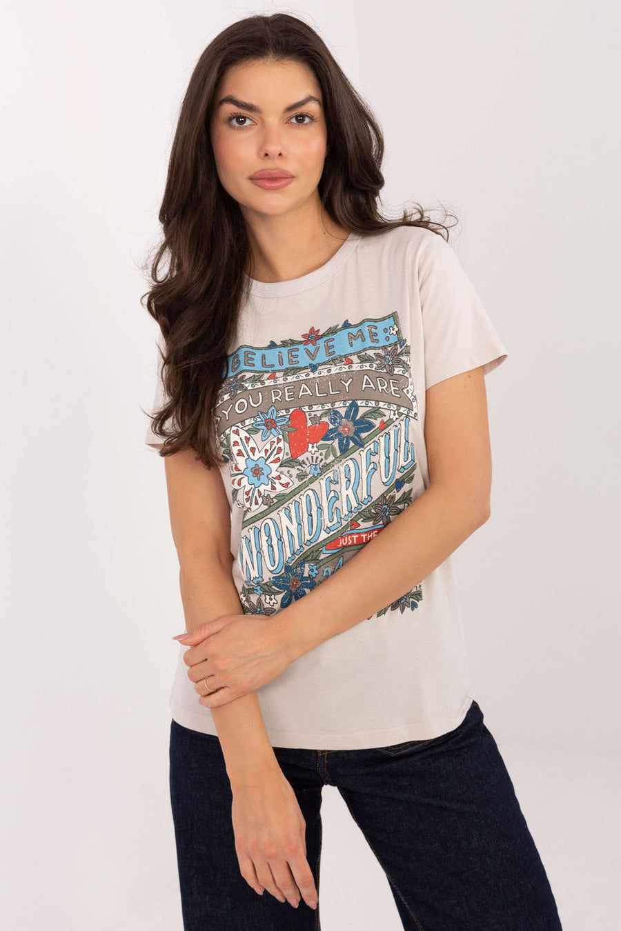 Factory Price Light Beige Short Sleeve Cotton T-Shirt