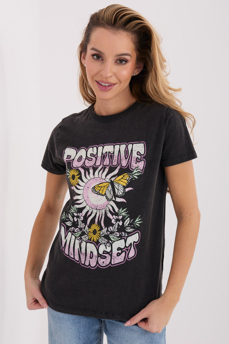 Factory Price Graphite Short Sleeve Cotton T-Shirt