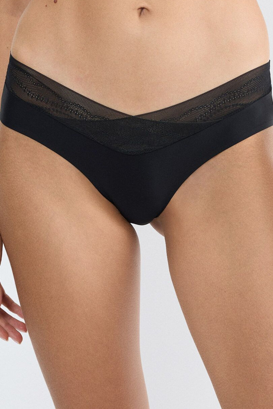Triumph Breathe Black Lace Knickers