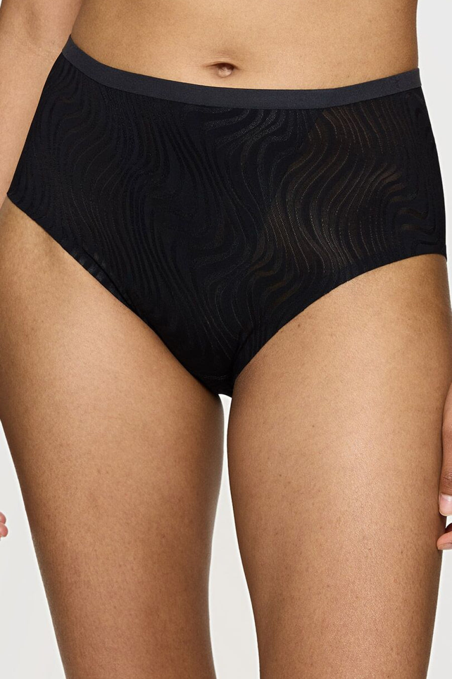 Triumph Shape Smart Ellipse Black High Waisted Knickers