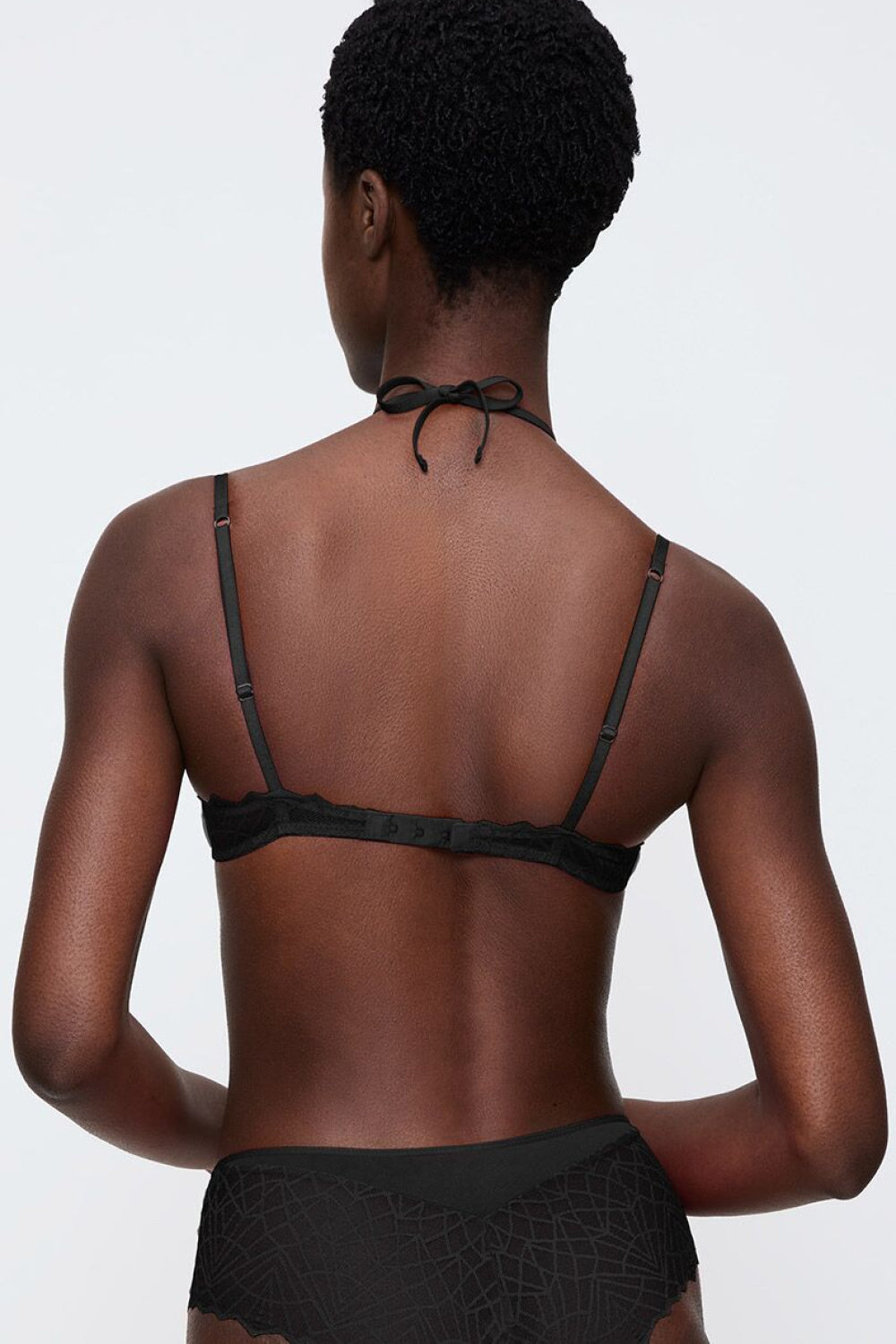 Triumph Black Lace Padded Strapless Bra - view 3