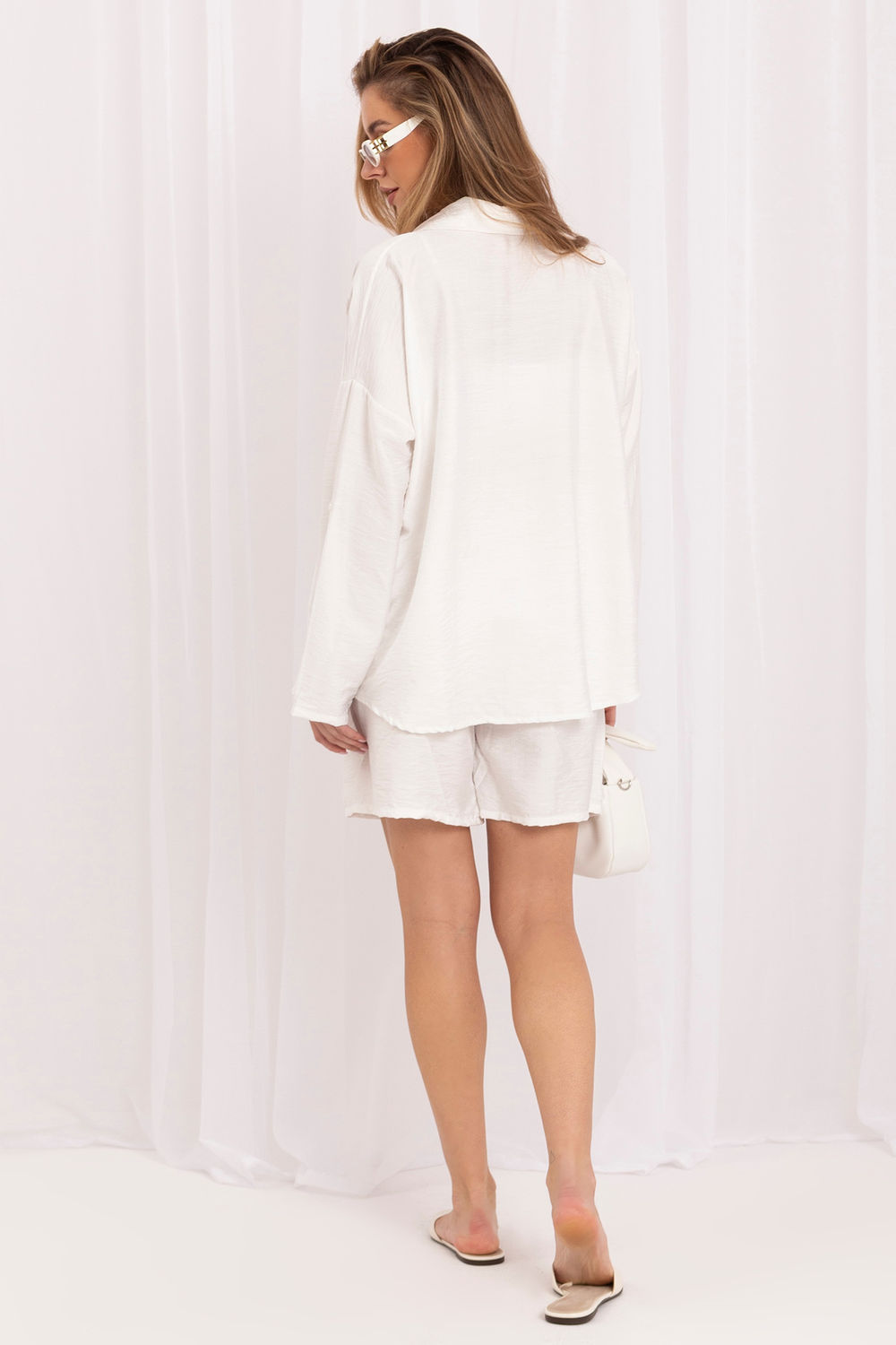 Rue Paris Ecru Long Sleeve Co-Ord Set - view 3