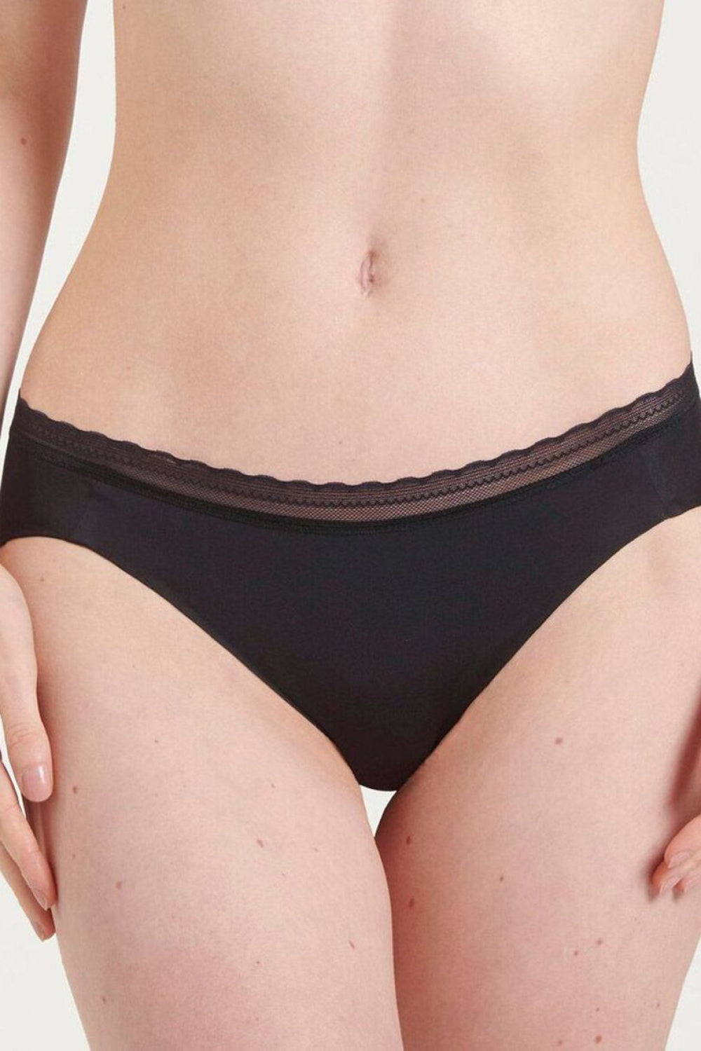 Sloggi Black Mesh Knickers