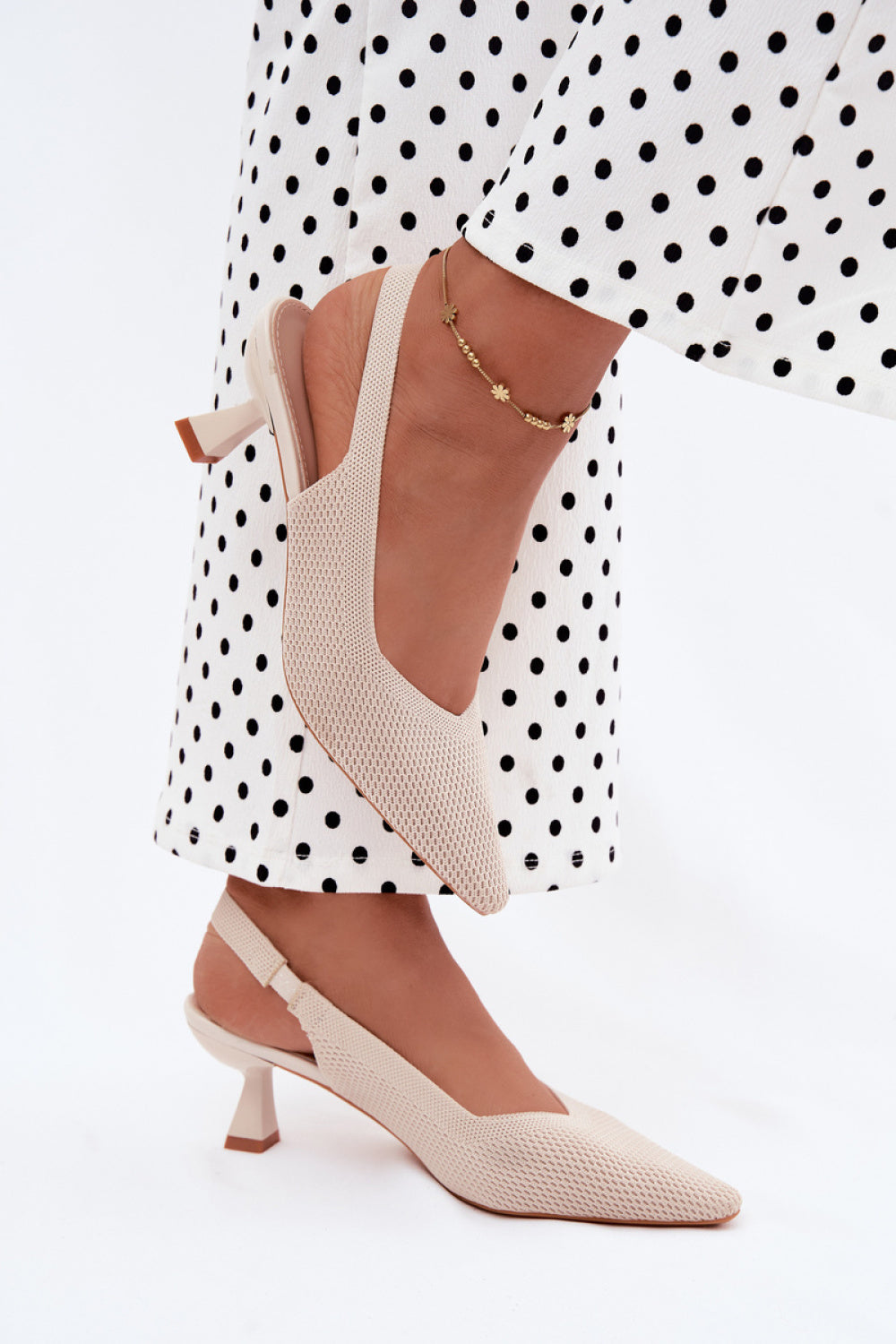 Step In Style Purea Beige Heeled Sandals