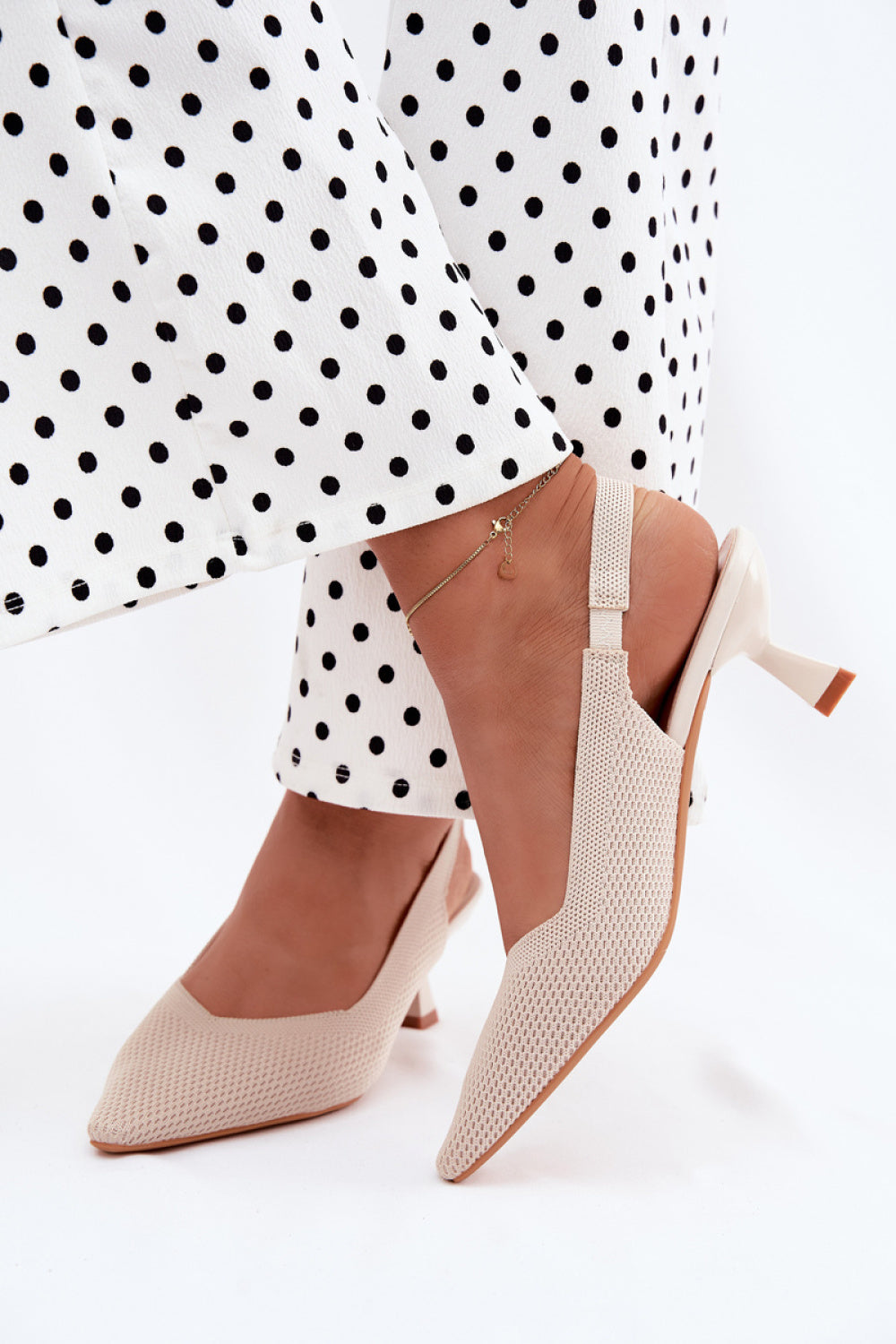 Step In Style Purea Beige Heeled Sandals - view 3