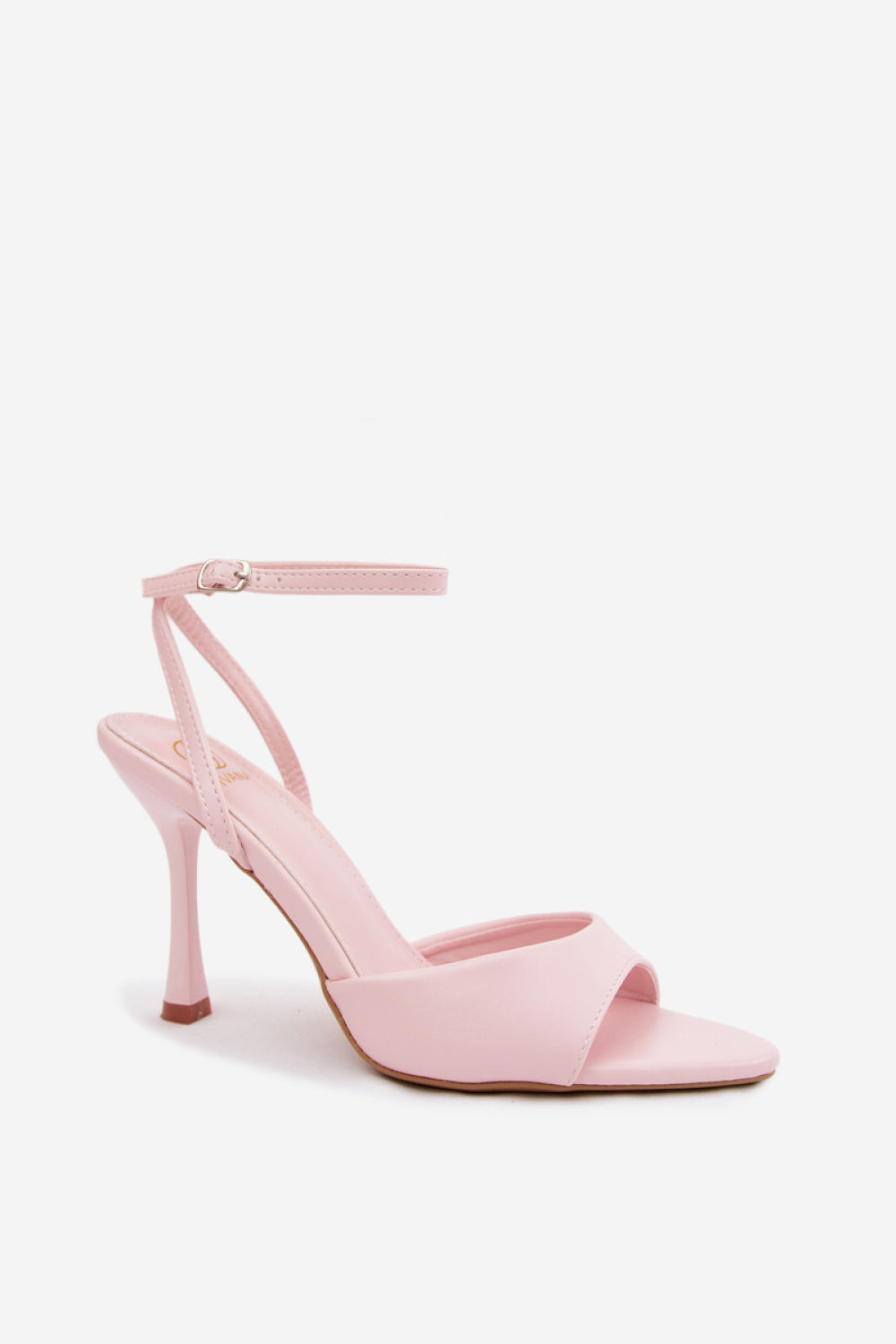 Step In Style Palmer Pink Faux Leather Stiletto Heeled Sandals - view 2