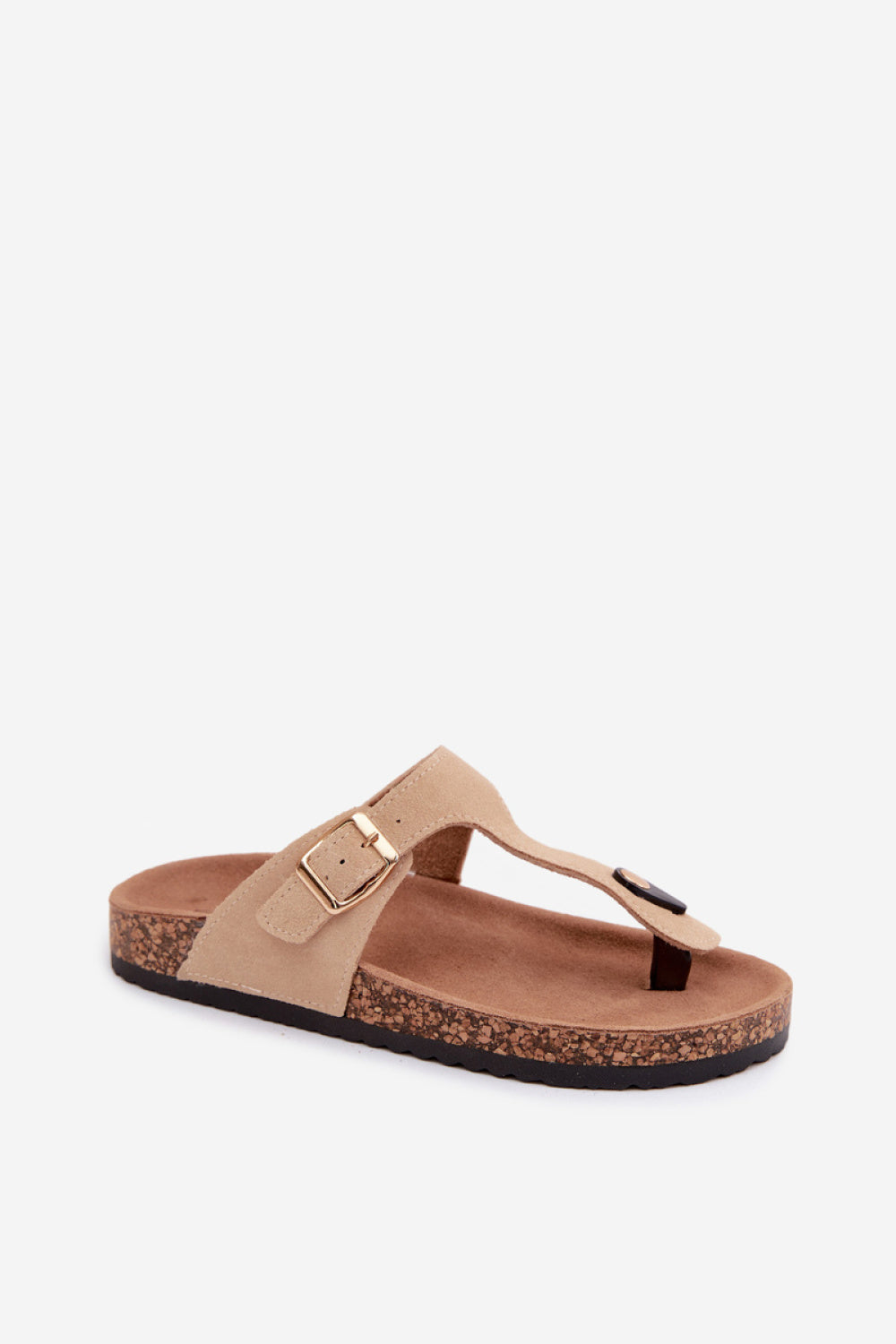 Step In Style Beige Suede Toe Post Flip Flops - view 2