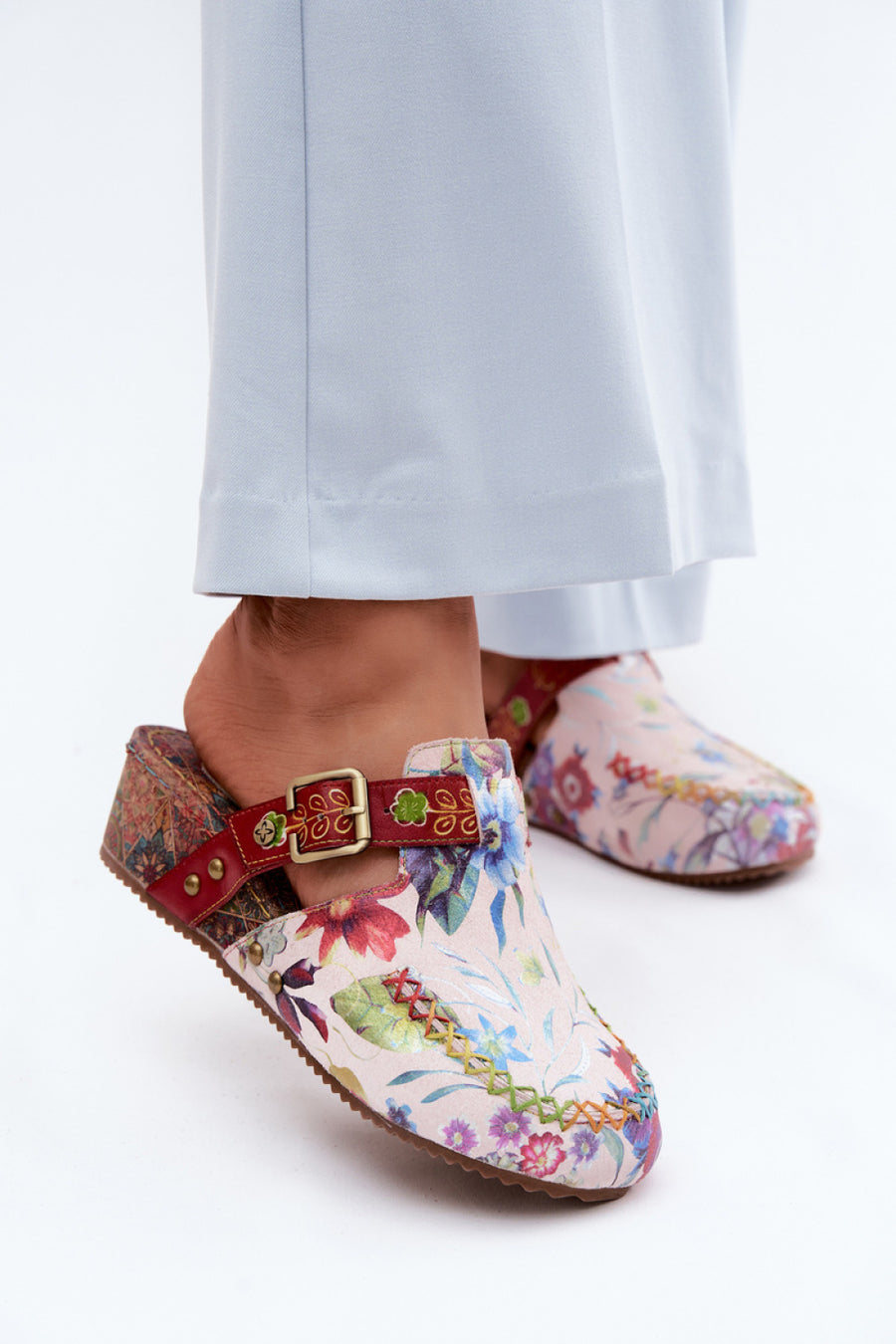 Step In Style Maciejka Multicolour Floral Wedge Sandals