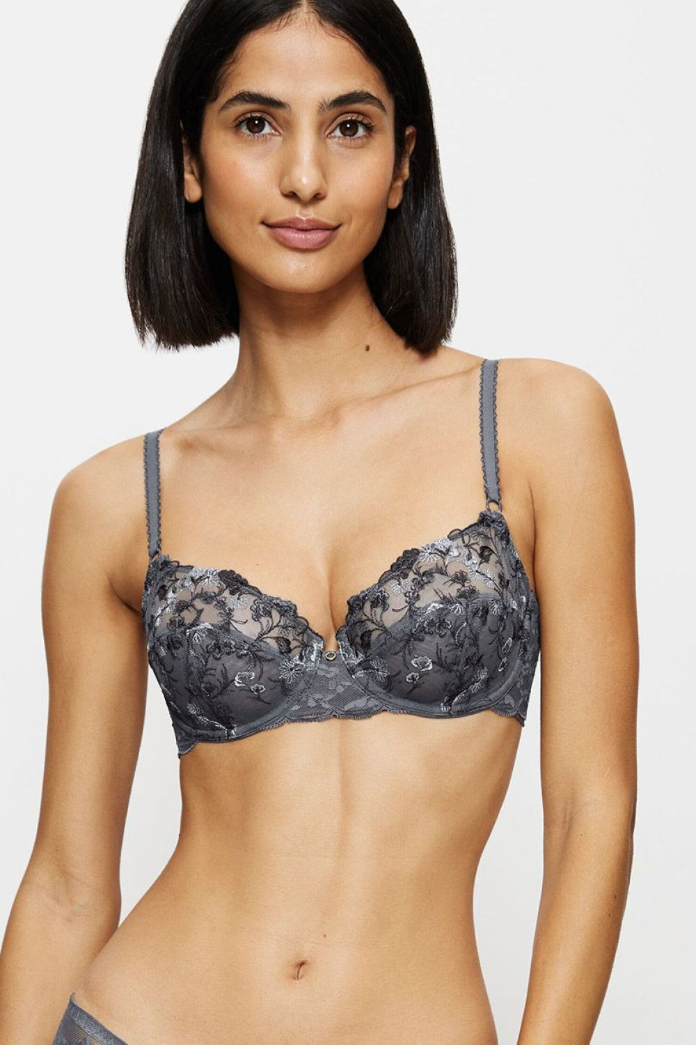 Triumph Sensual Spotlight W Graphite Lace Padded Soft Bra