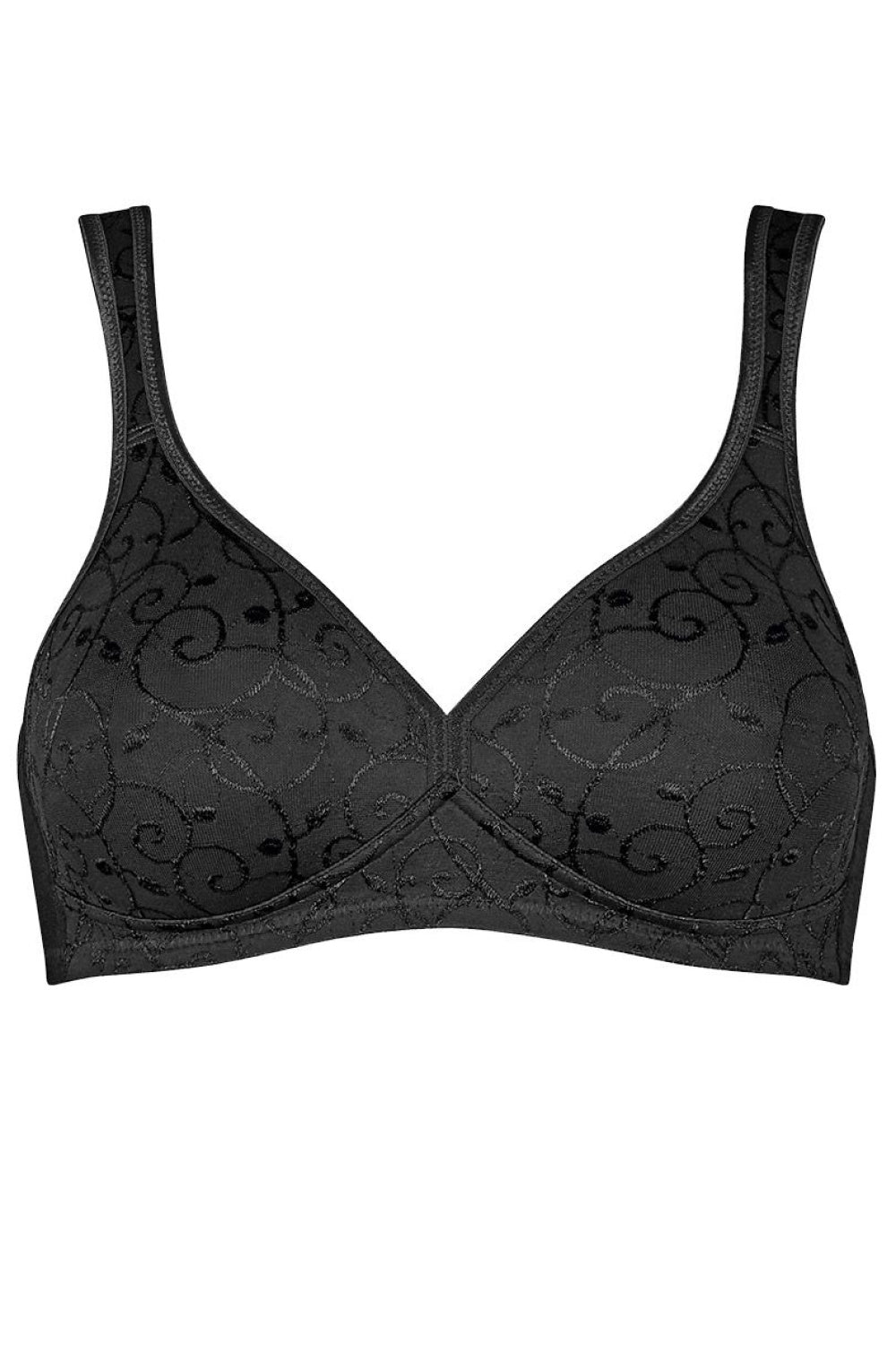 Triumph Elegant Cotton Black Underwired Soft Bra - view 2