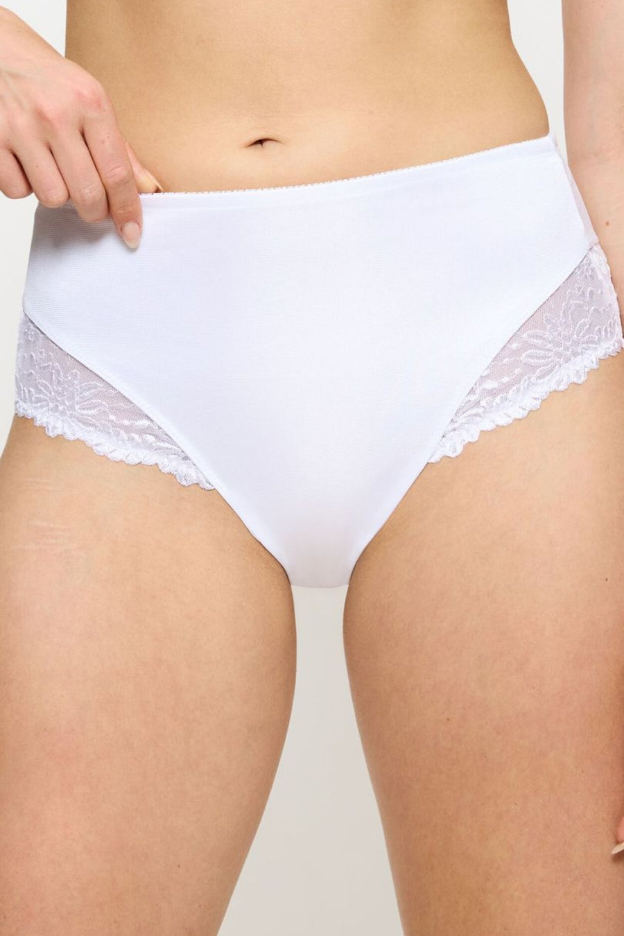 Triumph Ladyform White Lace High Waisted Knickers