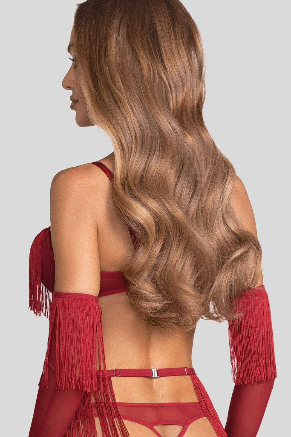 Obsessive Rossay Red Mesh Underwired Sexy Lingerie Set - view 3