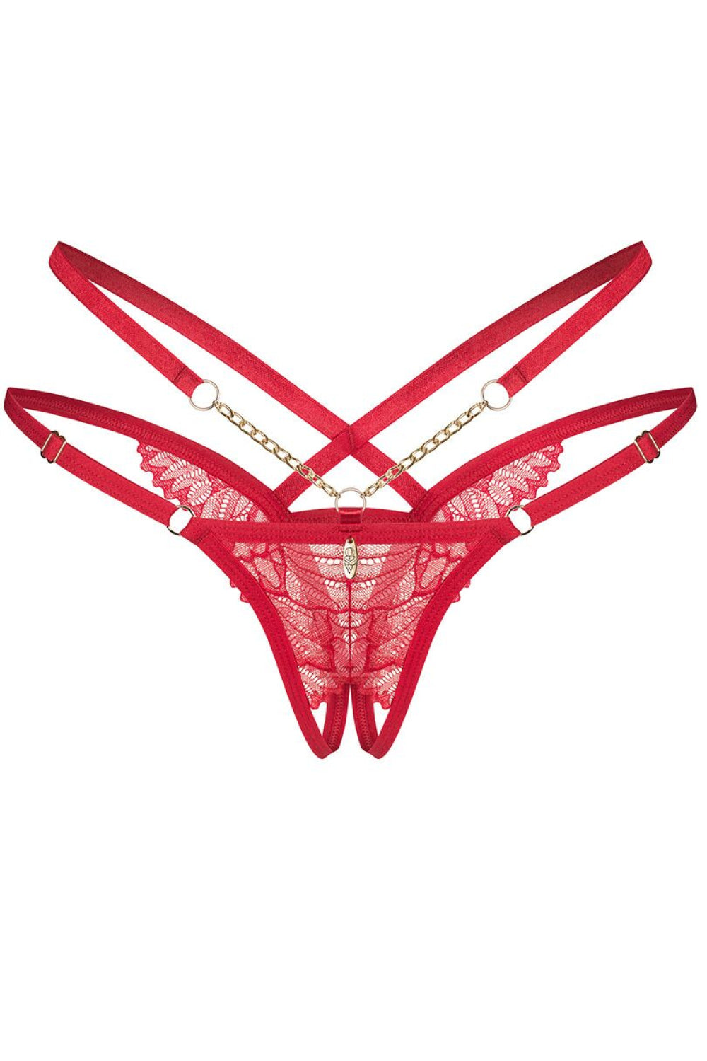 Obsessive Matildea Red Lace Thong - view 2