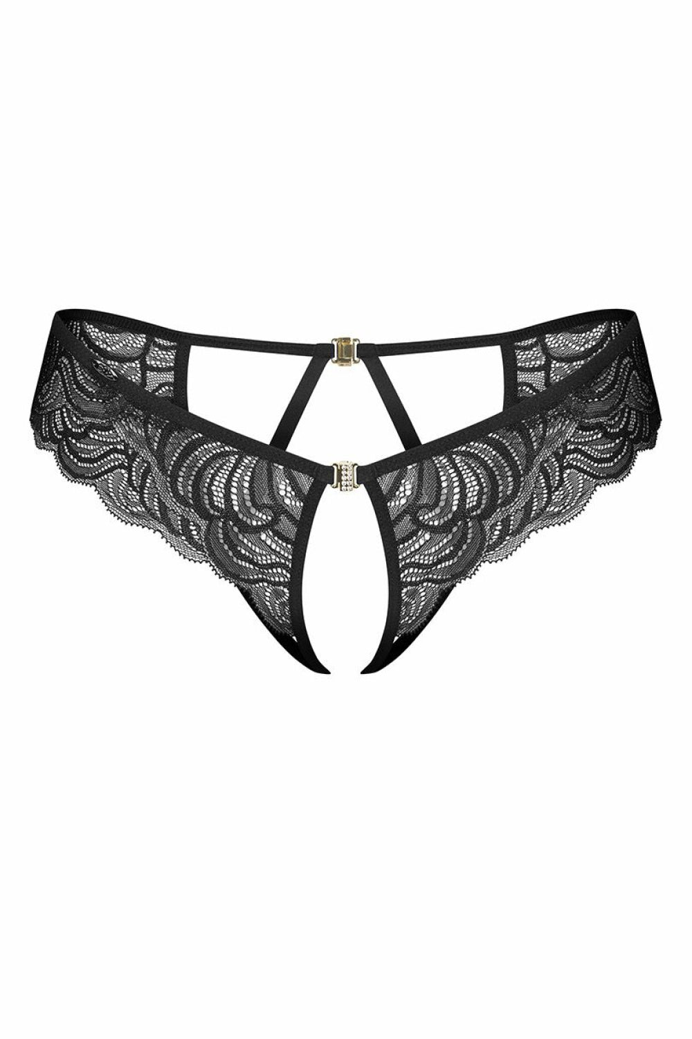 Obsessive Divienne Black Lace Thong - view 2