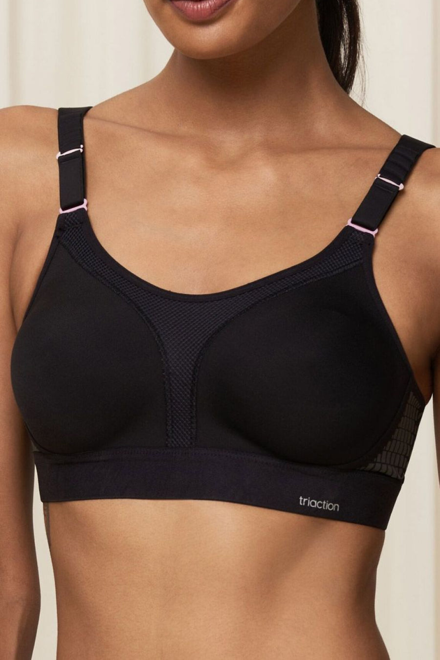 Triumph Black Polyamide Padded Sports Bra