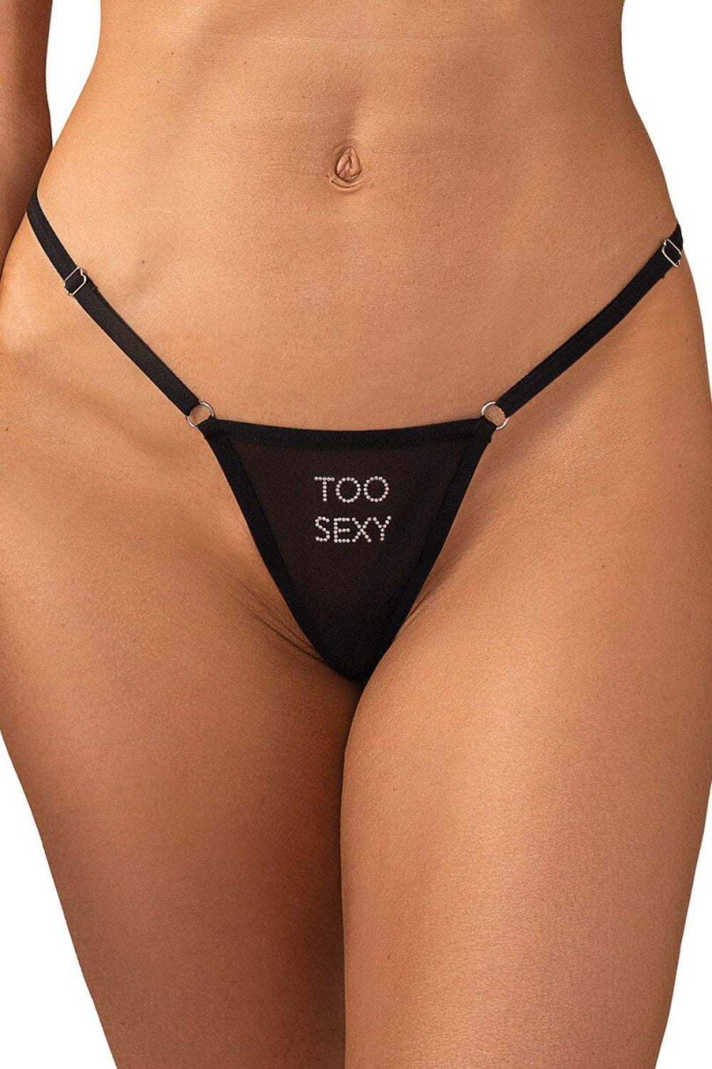 Obsessive Violami Black Mesh Thong