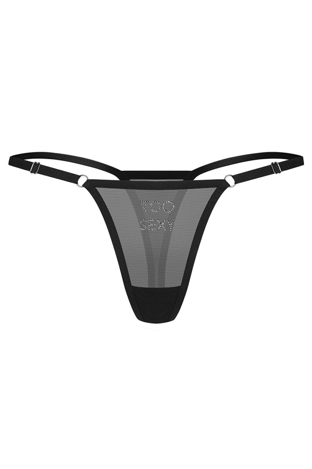 Obsessive Violami Black Mesh Thong - view 2