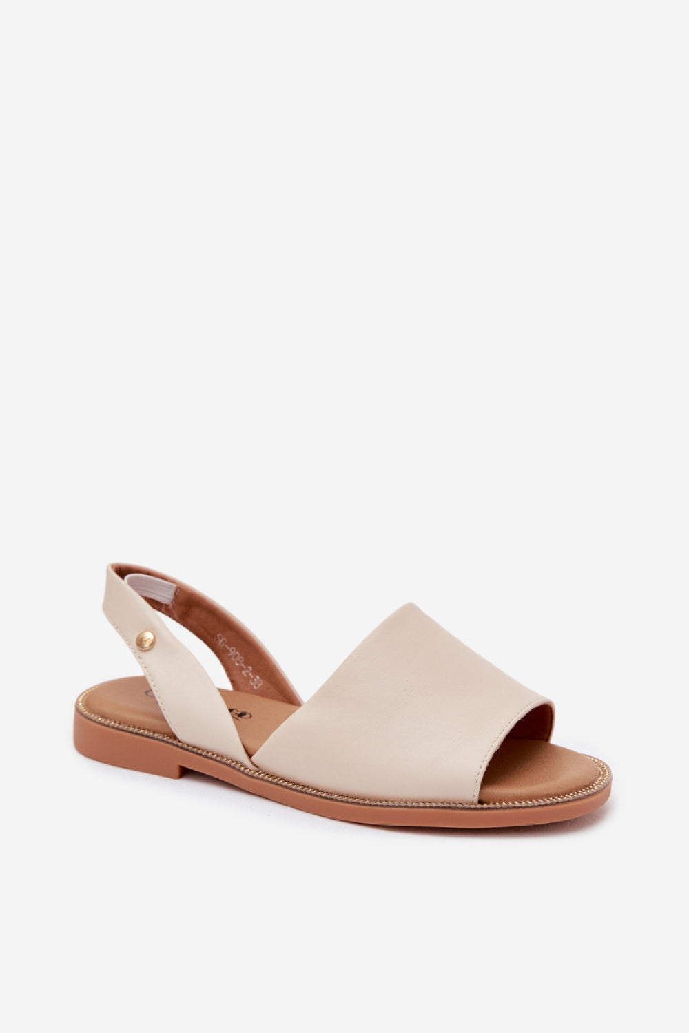 Step In Style Pollyanna Beige Faux Leather Flat Sandals - view 2