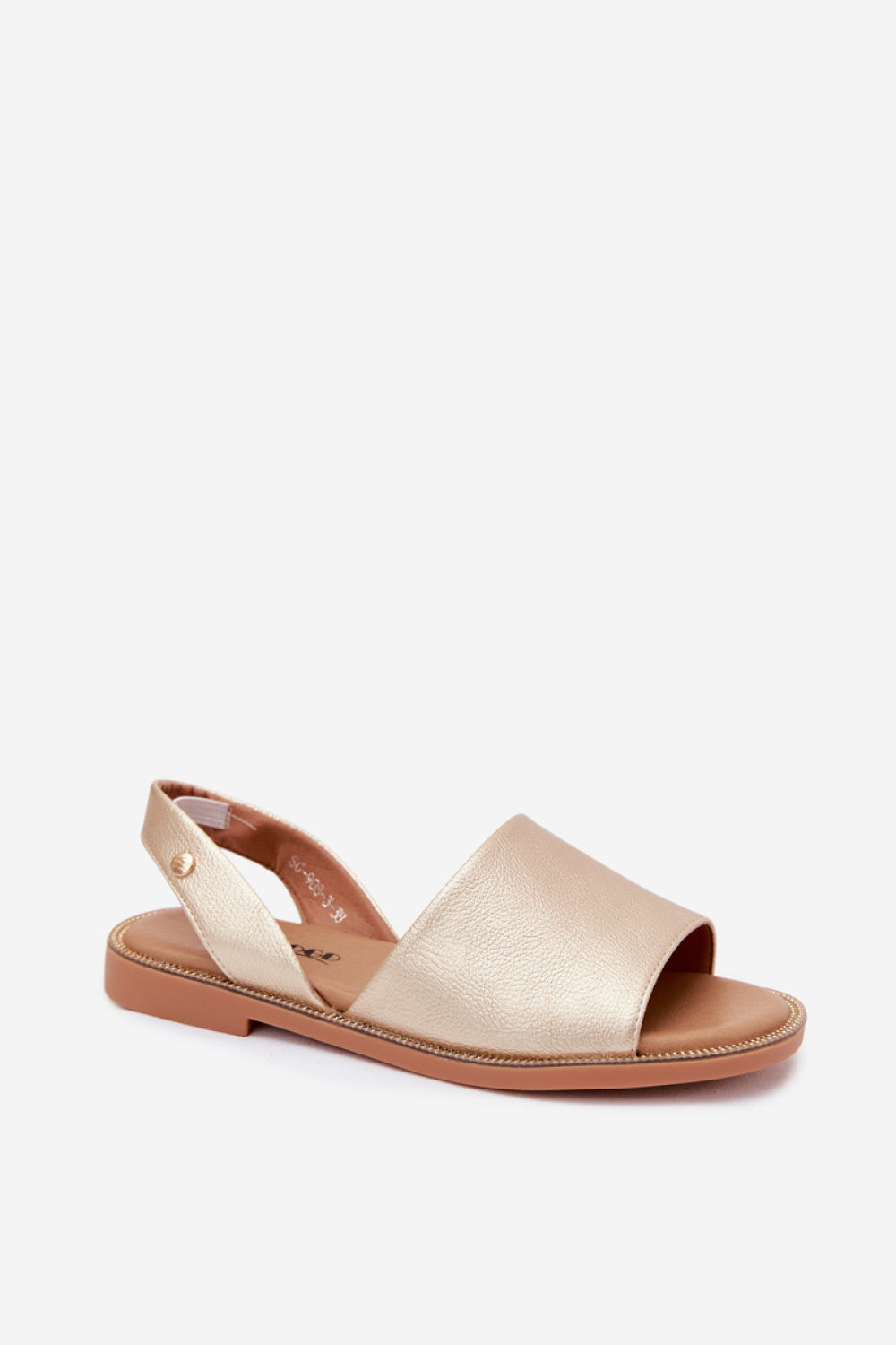 Step In Style Pollyanna Gold Faux Leather Flat Sandals - view 2