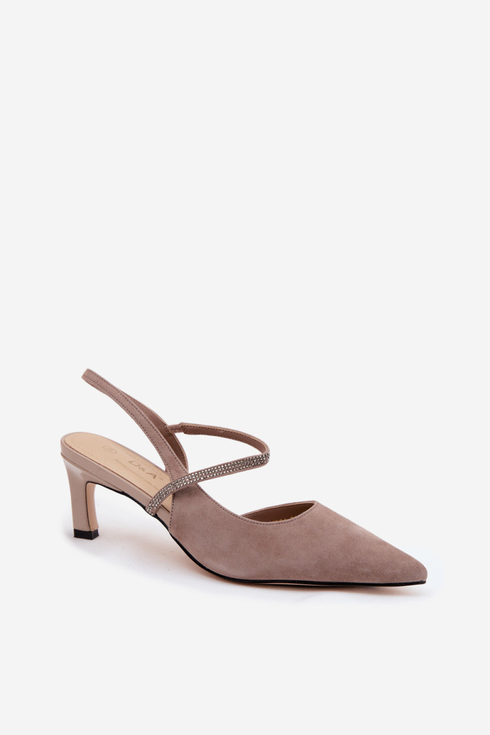 Step In Style Beige Suede Block Heel Heeled Sandals - view 2