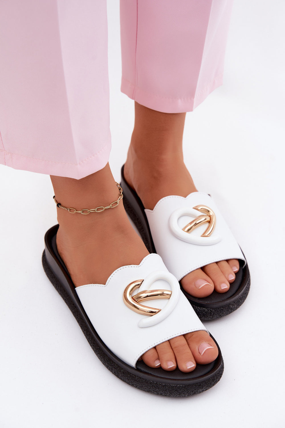 Step In Style White Wedge Sandals - view 3