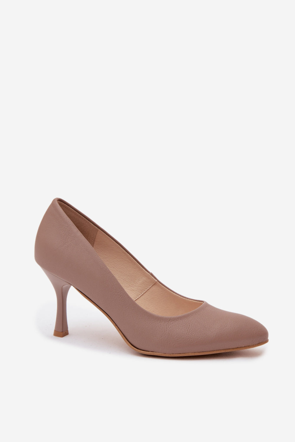 Step In Style Zazoo Taupe Leather High Heels - view 2