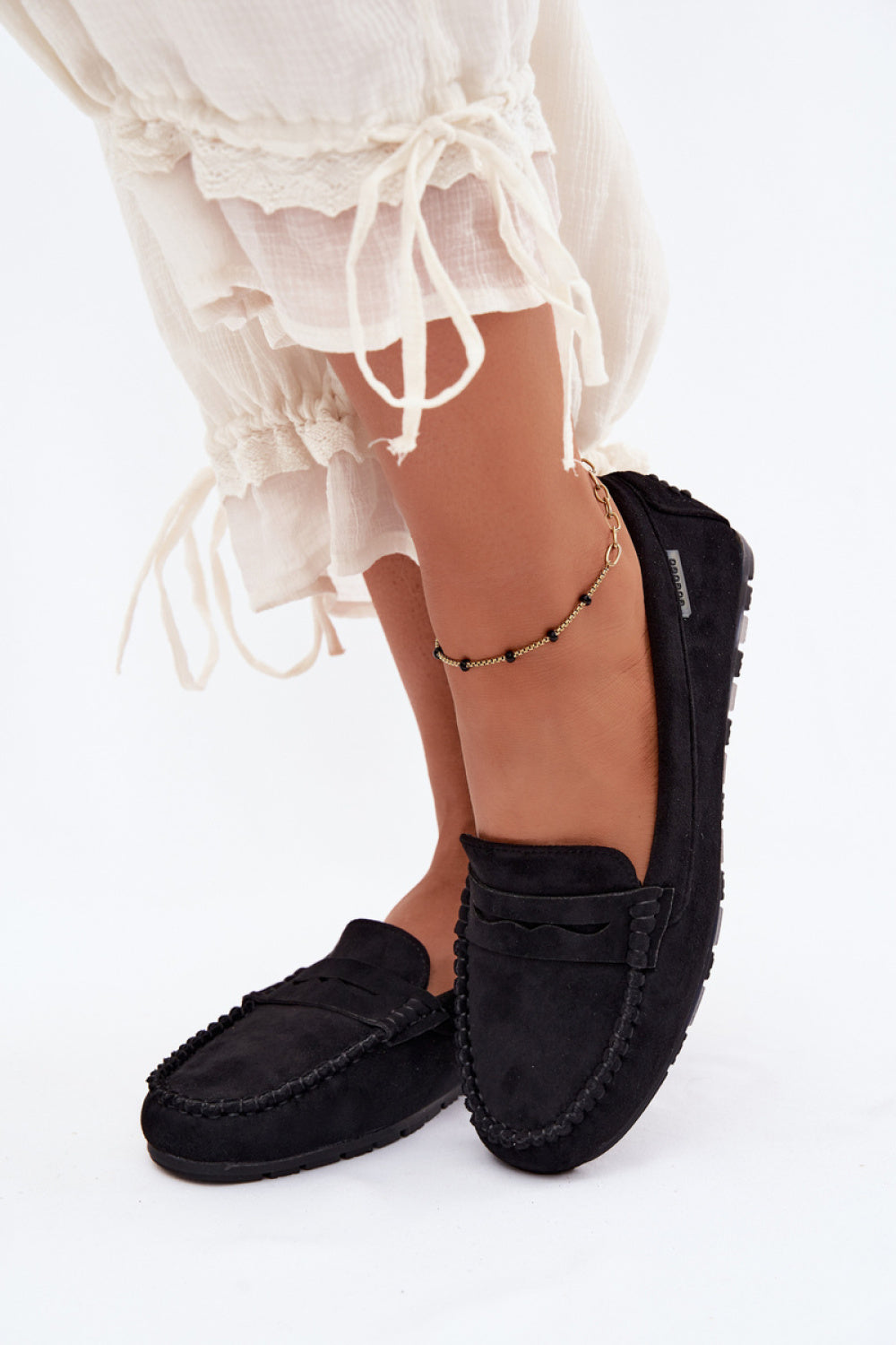 Step In Style Galadriel Black Faux Leather Moccasins - view 3