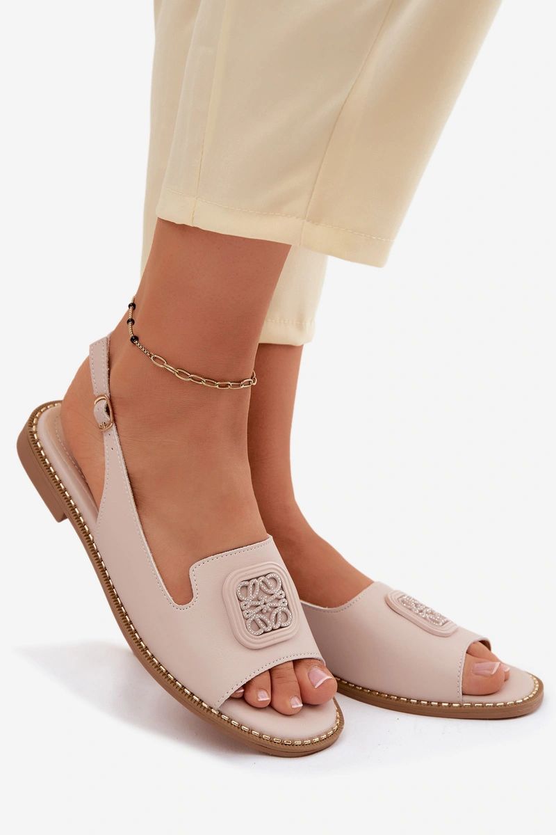 Step In Style Nude Flat Sandals - view 4