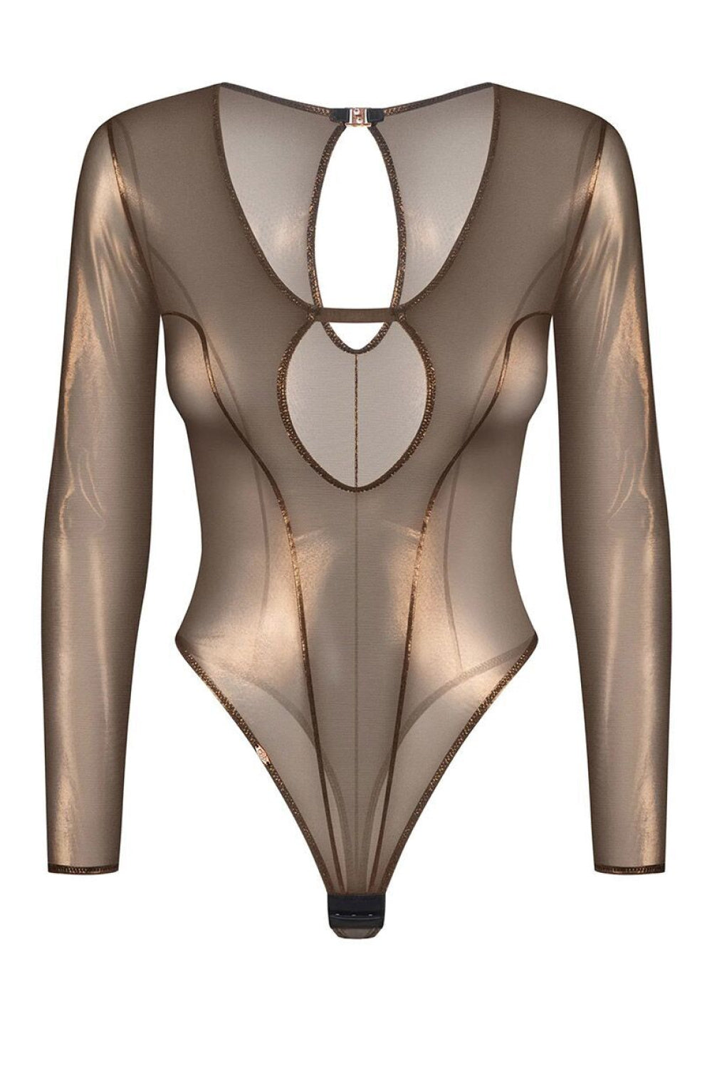 Obsessive Soranna Chocolate Mesh Bodysuit - view 4