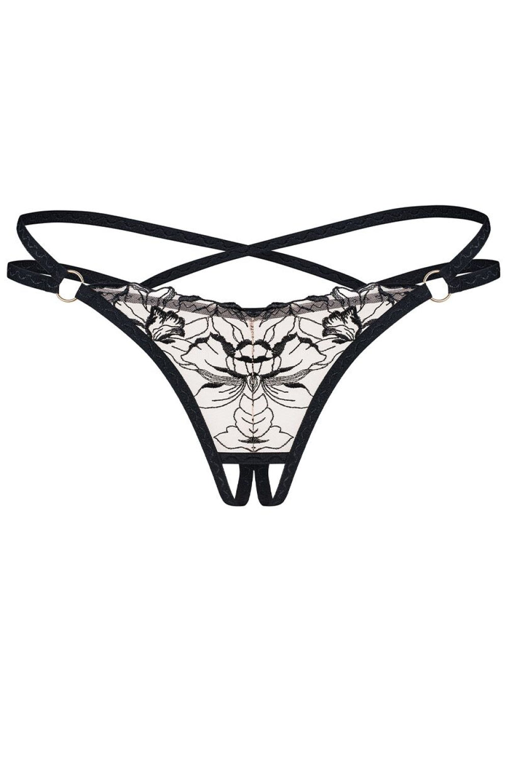 Obsessive Vila Blanes Patterned Lace Floral Thong