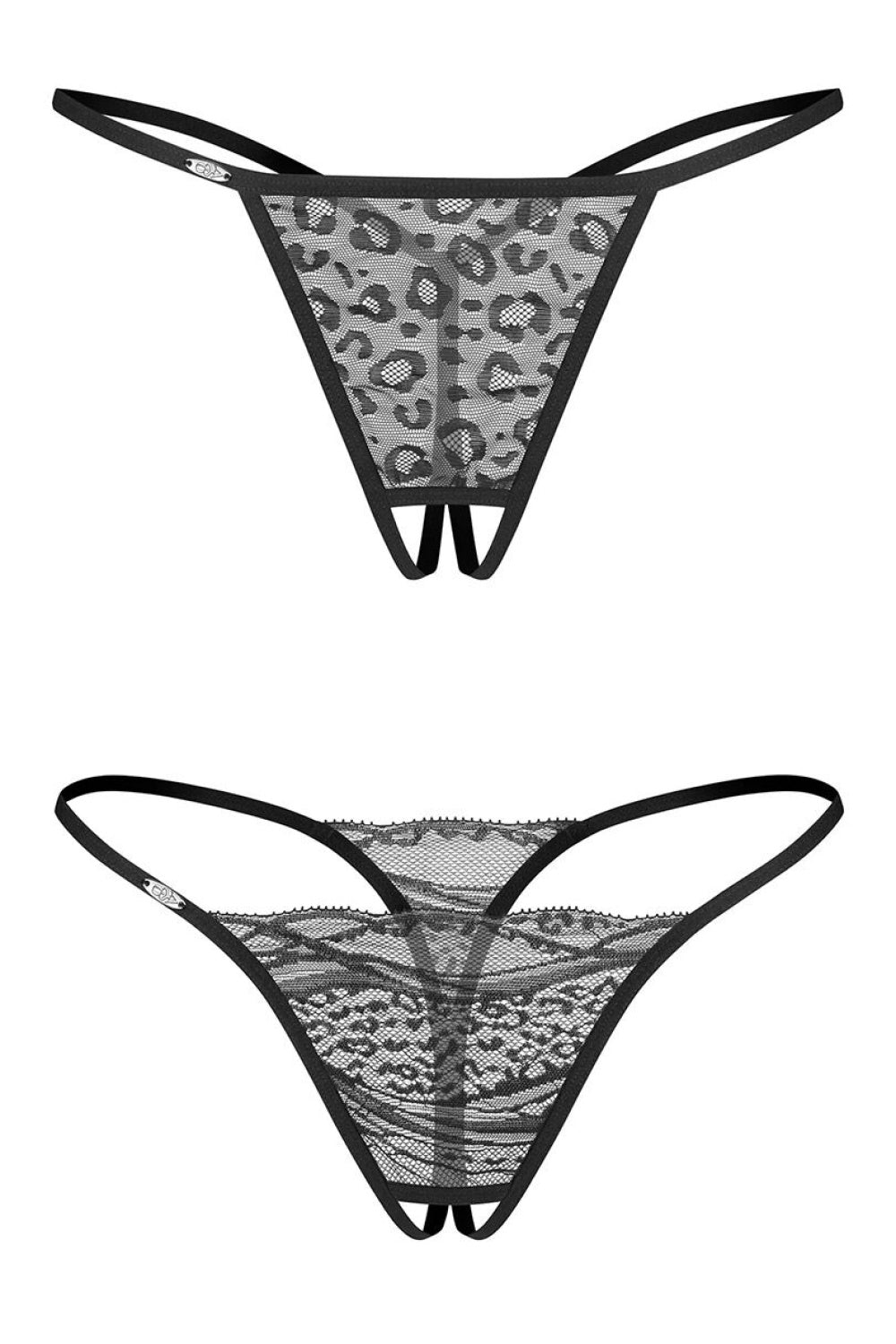 Obsessive Stringi Bianca Black Lace Co-Ord Set