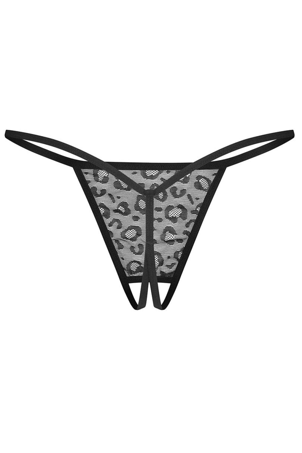 Obsessive Stringi Bianca Black Lace Co-Ord Set - view 4