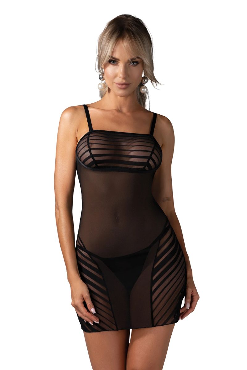 Obsessive Lune Bellis Black Mesh Sexy Lingerie Set - view 4