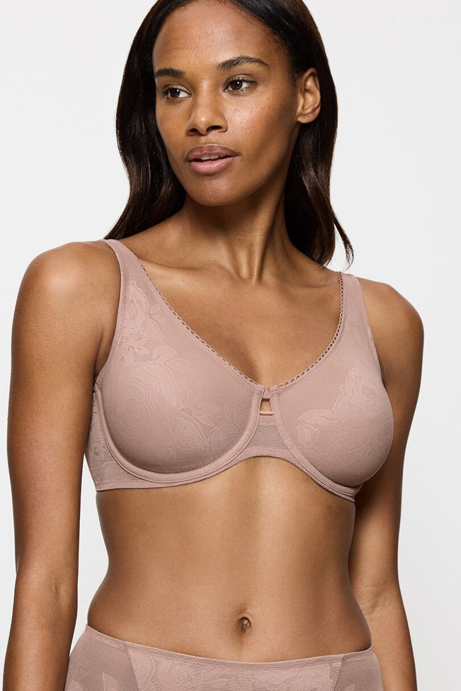 Triumph Minimizer Wild Cocoa Lace Underwired Soft Bra