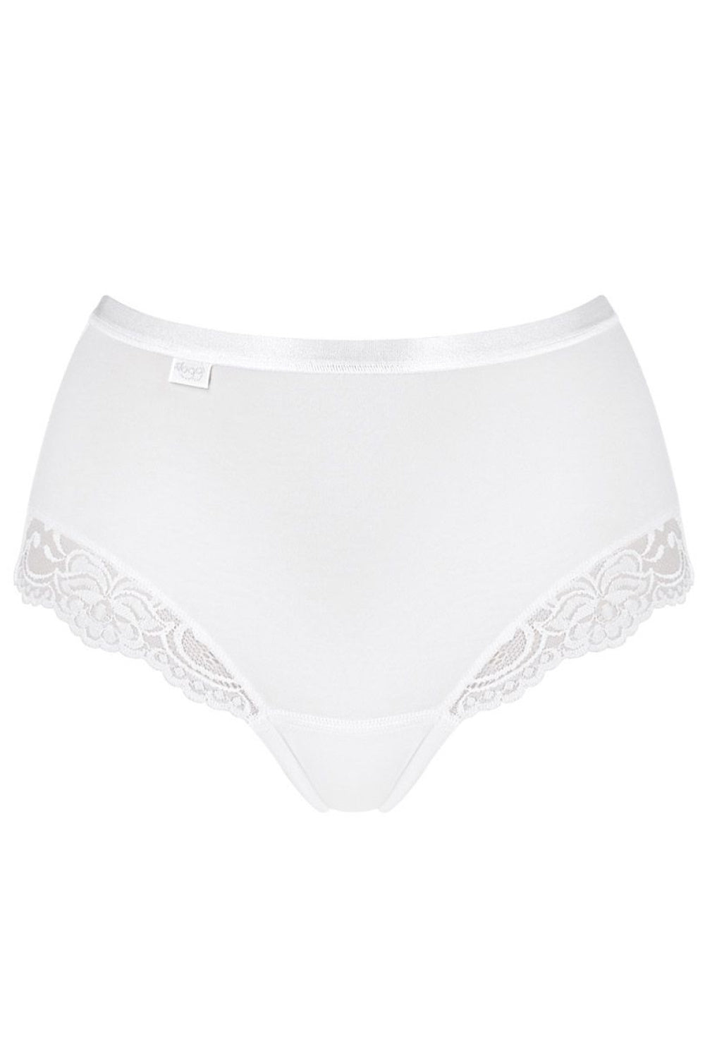 Sloggi Romance White Lace High Waisted Knickers - view 2