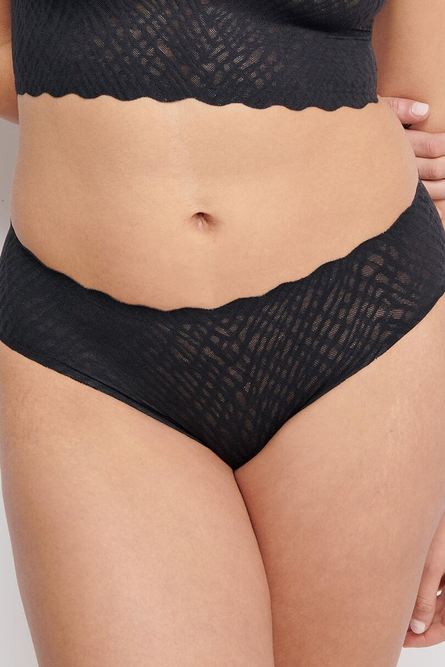 Sloggi Hipster Black Lace Knickers