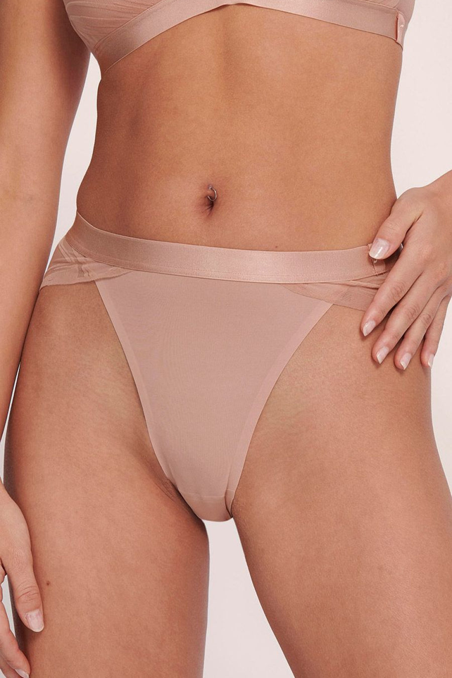 Sloggi Light Beige Mesh Knickers