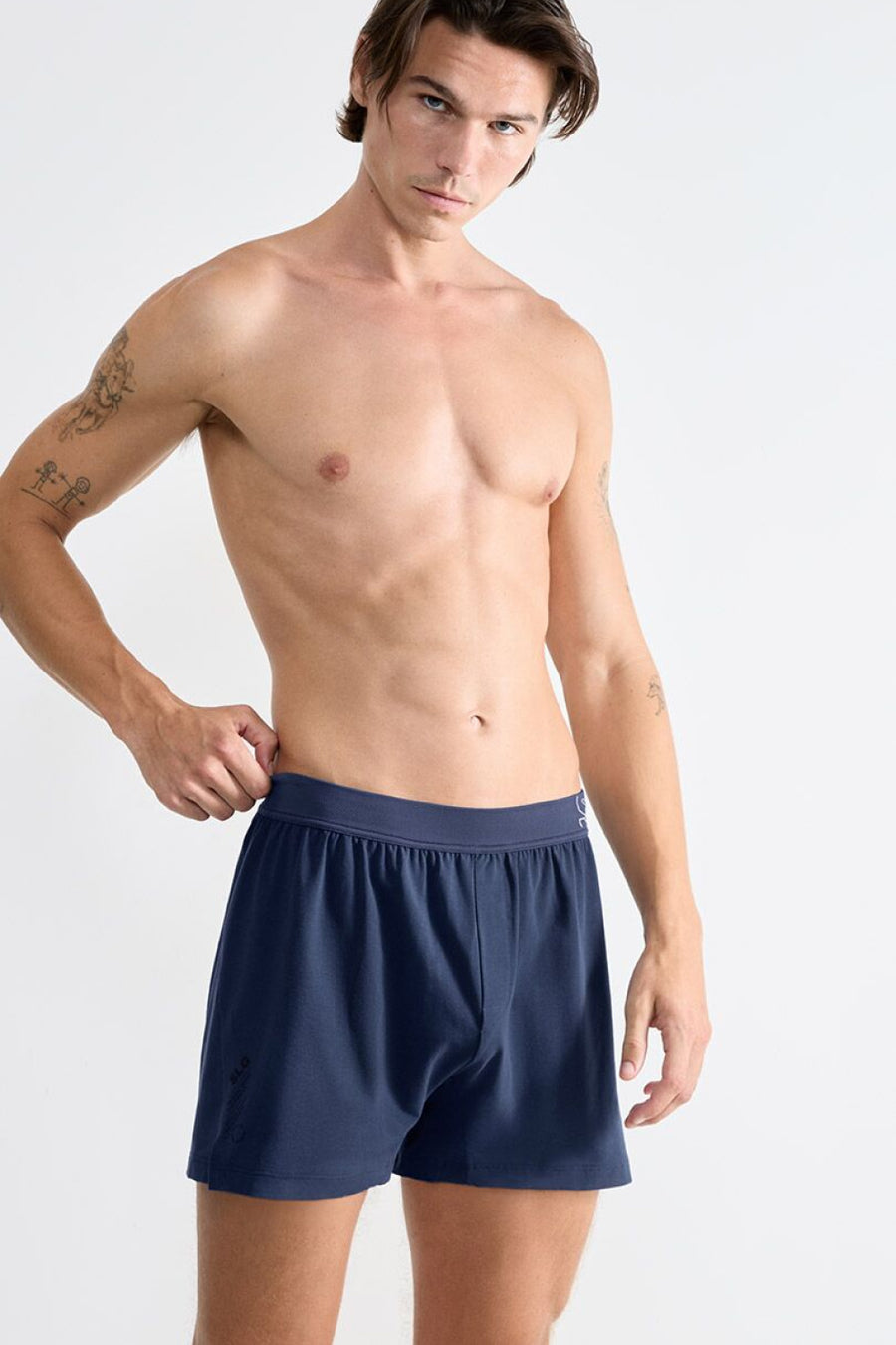 Sloggi Boxer Shorts Dark Blue Cotton Men's Boxers
