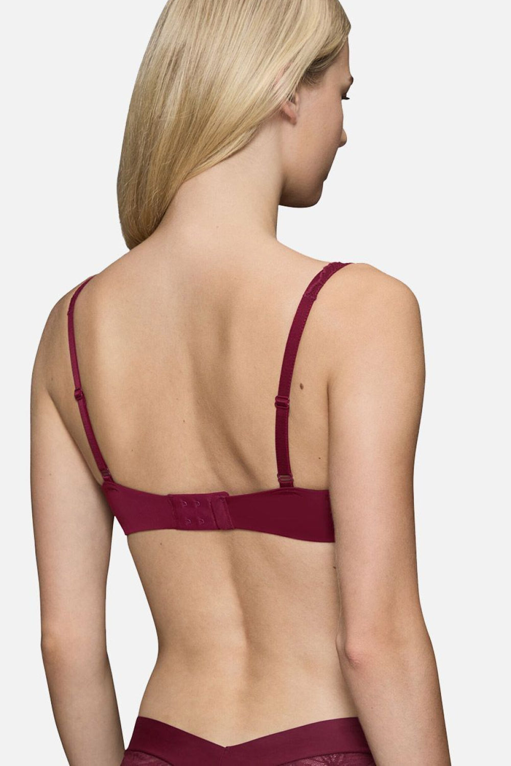Triumph Burgundy Lace Padded Strapless Bra - view 3