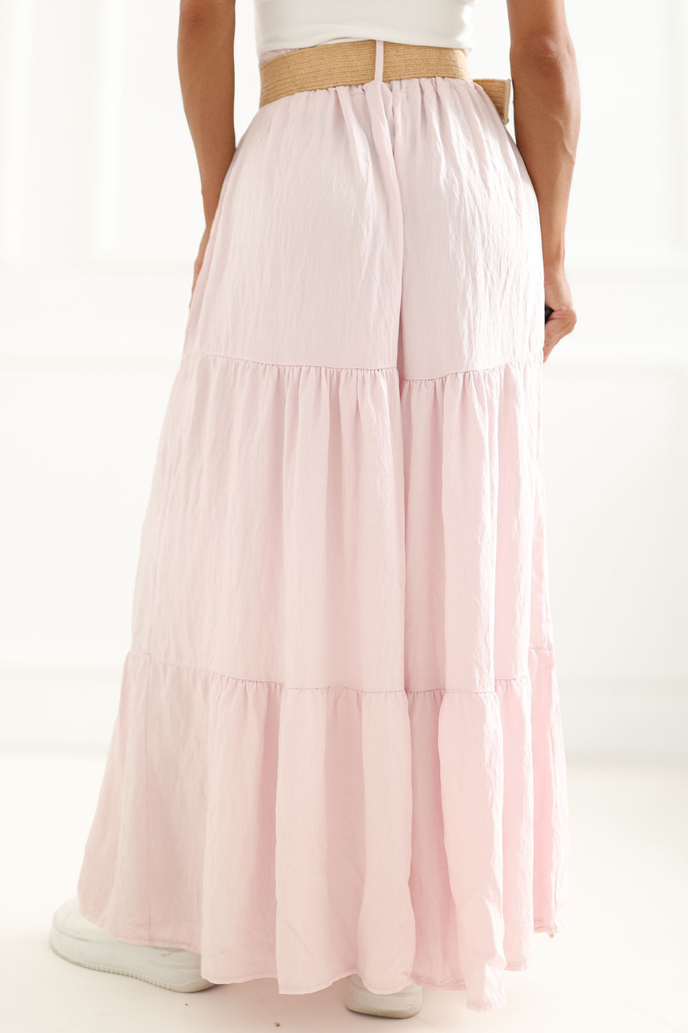 Italy Moda Light Pink Maxi Skirt - view 3
