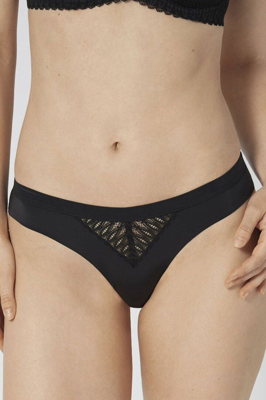 Triumph Aura Spotlight Brazilian Black Lace Brazilian Knickers