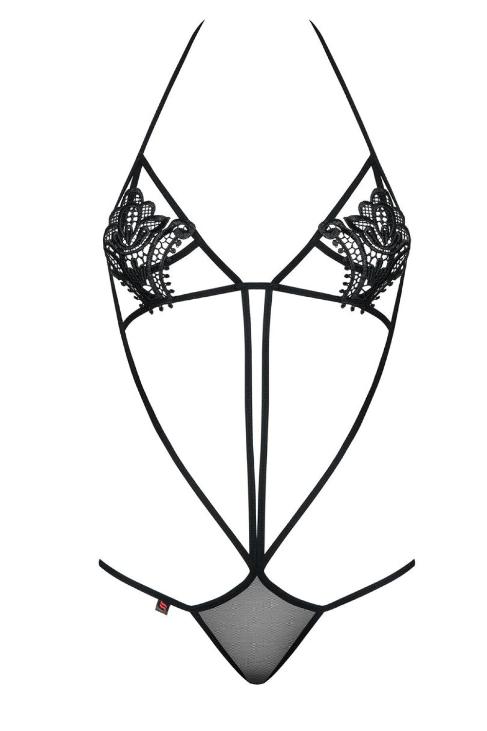Obsessive Luiza Teddy Black Floral Bodysuit - view 4