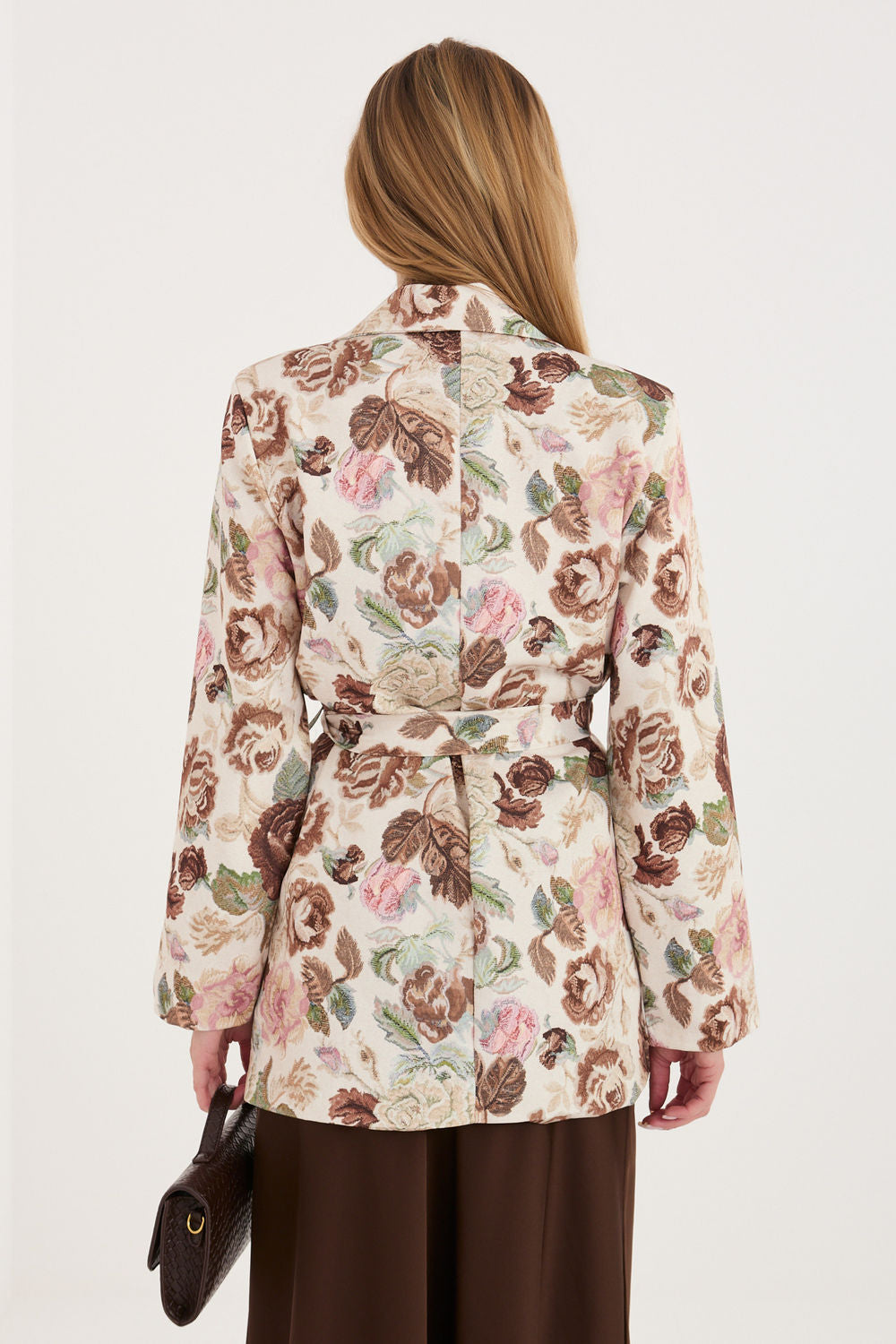 Italy Moda Brown Floral Jacket - view 3