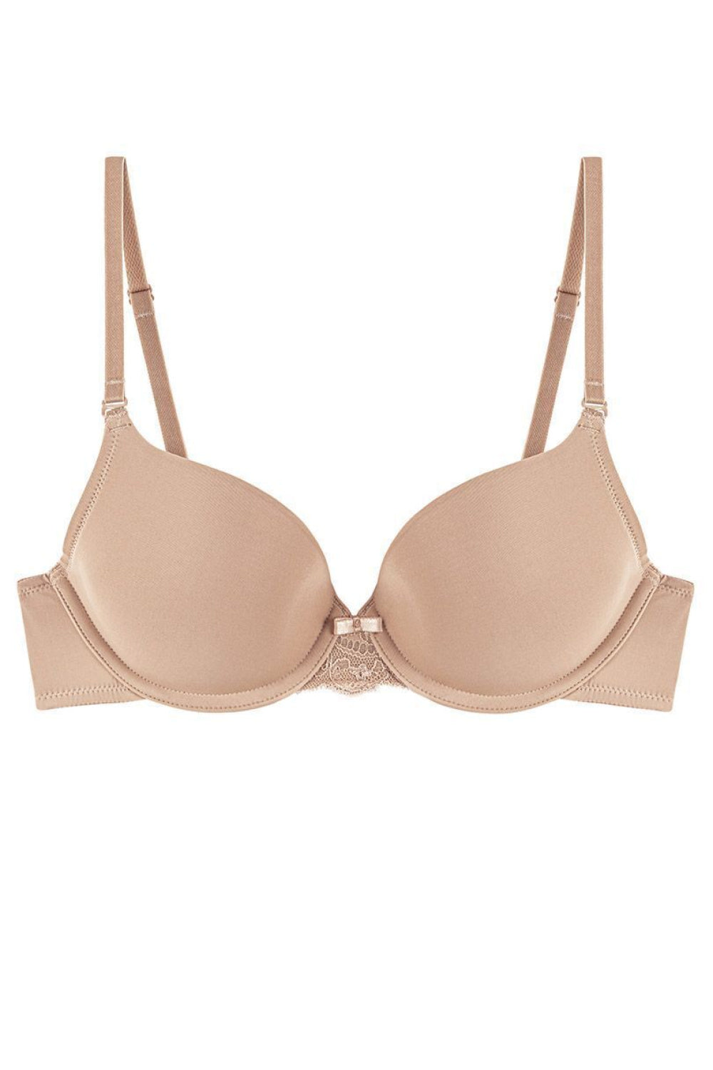 Triumph Lovely Micro Beige Lace Underwired Padded Bra - view 2